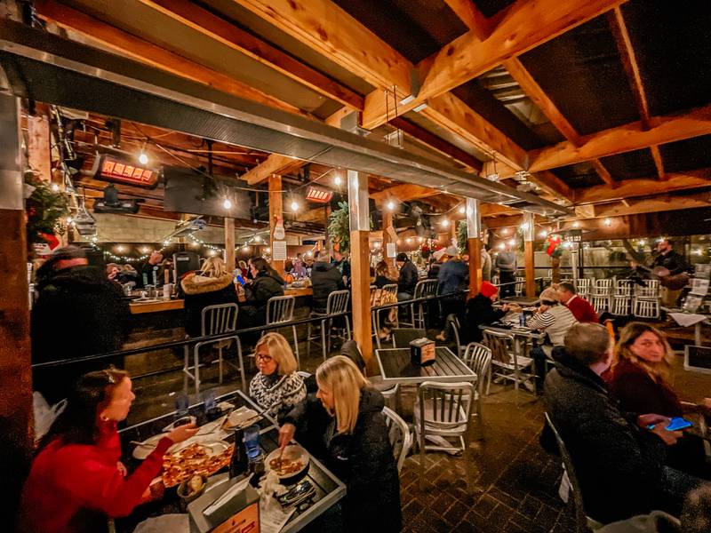 The heated outdoor patio at Preservation in Geneva.