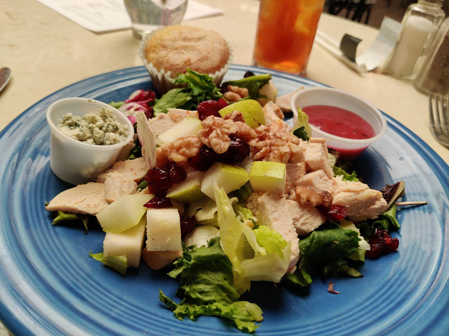 The cranberry chicken salad at The Atrium Café in Geneva.