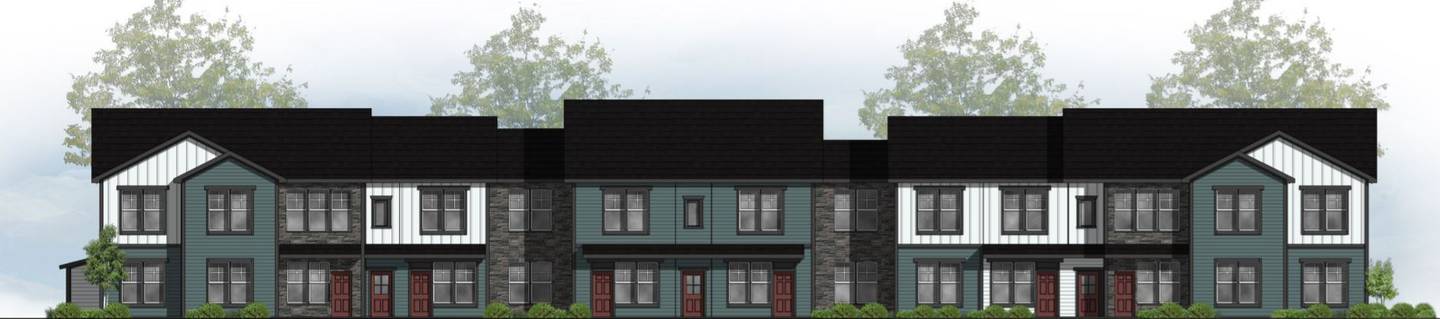 The latest rendering of the front of apartment buildings proposed by Continental Properties for a 288-unit housing development proposed for the vacant site along Route 31 and Blake Boulevard in McHenry.