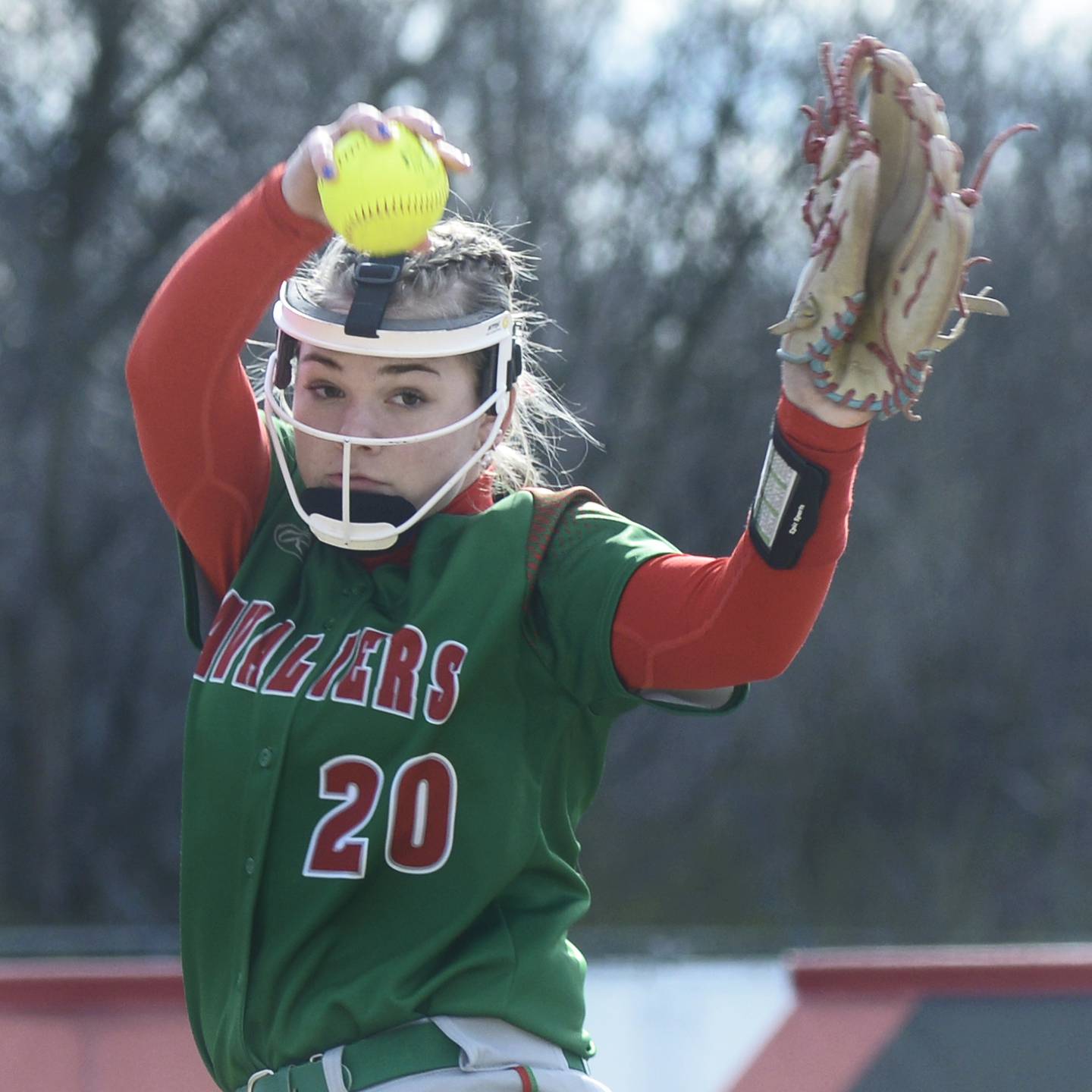La Salle Peru’s starting pitcher Taylor Vescogni lets go with a pitch against Streator Wednesday at Streator.