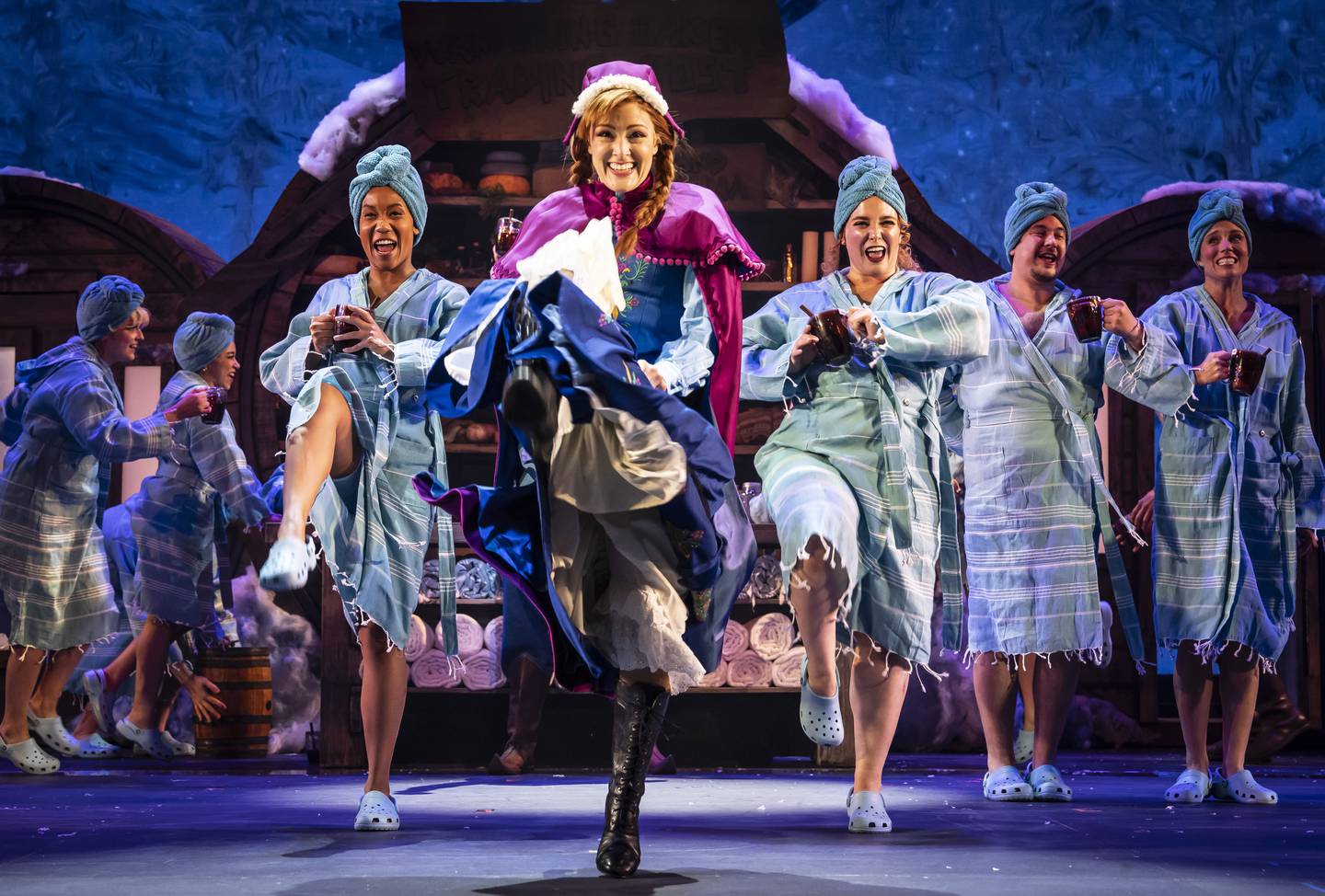 “First you need to dance!” Anna (Beth Stafford Laird) has exactly what Chicago audiences need – “Hygge” -- in Paramount Theatre’s Midwest Regional of Disney’s Frozen the Broadway Musical. Performances run through January 19, 2025 at Paramount Theatre, 23 E. Galena Blvd. in downtown Aurora. Tickets: paramountaurora.com or (630) 896-6666. Credit: Liz Lauren