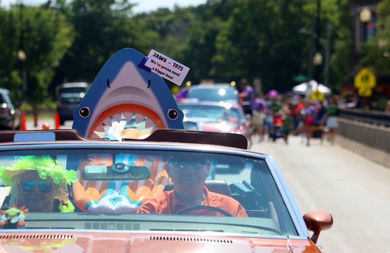 The Founders’ Days parade makes its way along Route 62 in Algonquin Saturday.