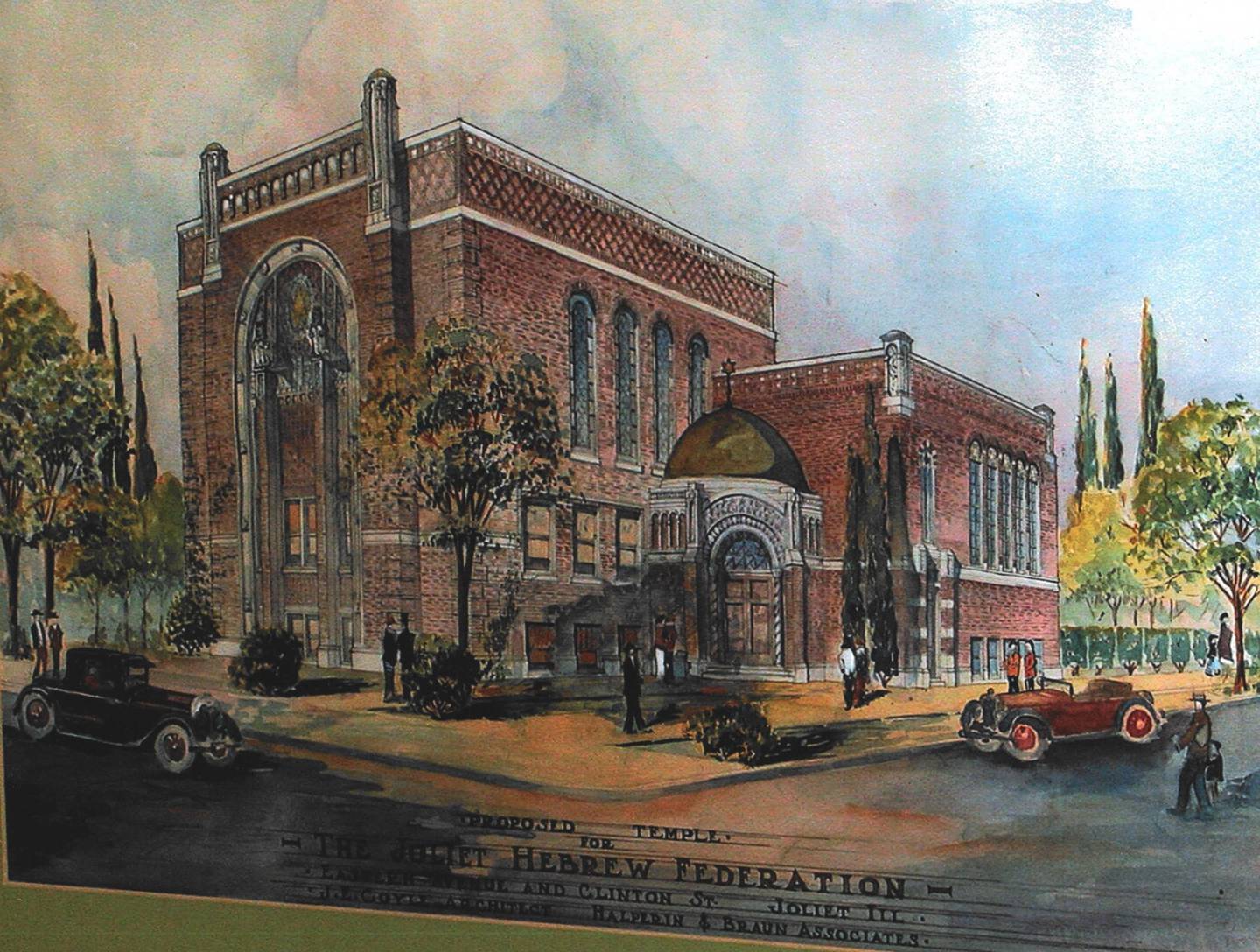 This rendering from the 1920s shows the current building for the Boys & Girls Club of Joliet when it was a synagogue.
