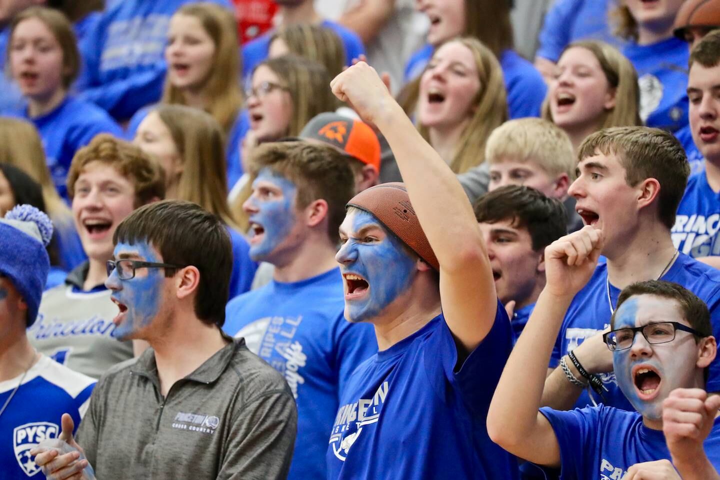 The Blue Rush root for the Tigers Tuesday night at Mendota.