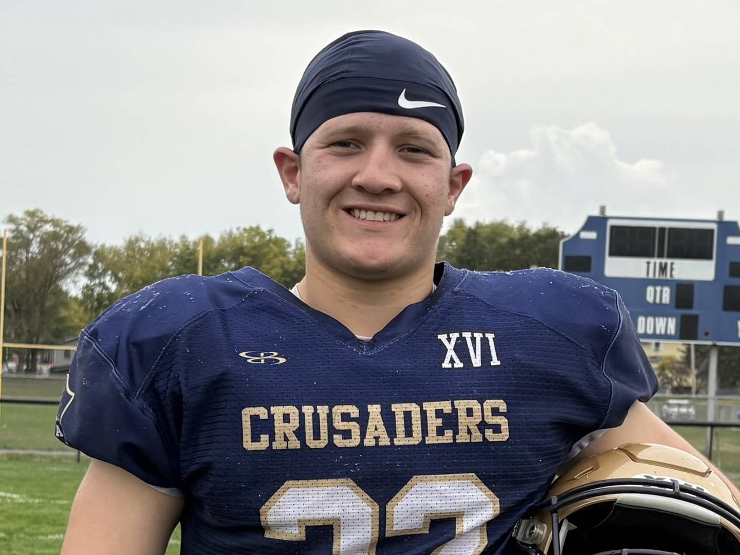 Marquette senior running back/linebacker Grant Dose.