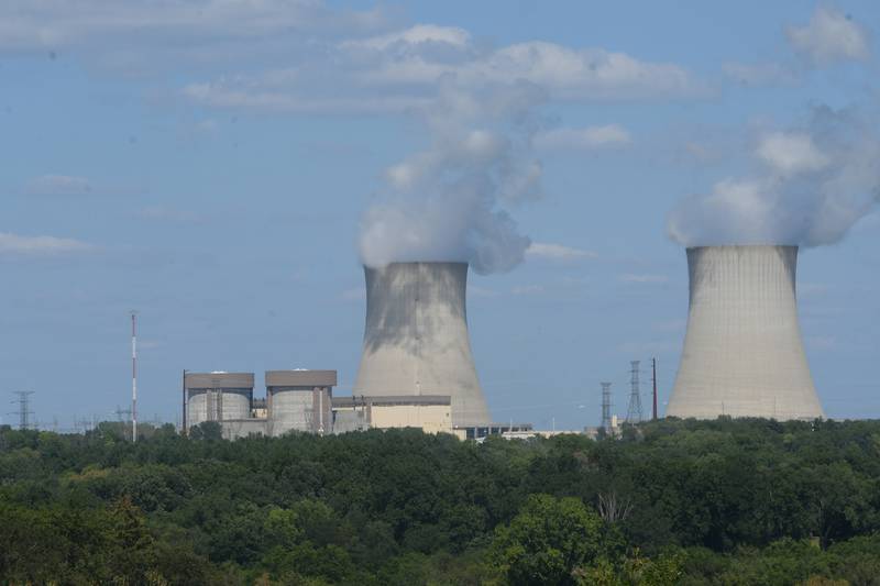 Steam comes out of the Byron nuclear power plant's cooling towers. The plant, owned and operated by Constellation, is located between Oregon and Byron on German Church Road.