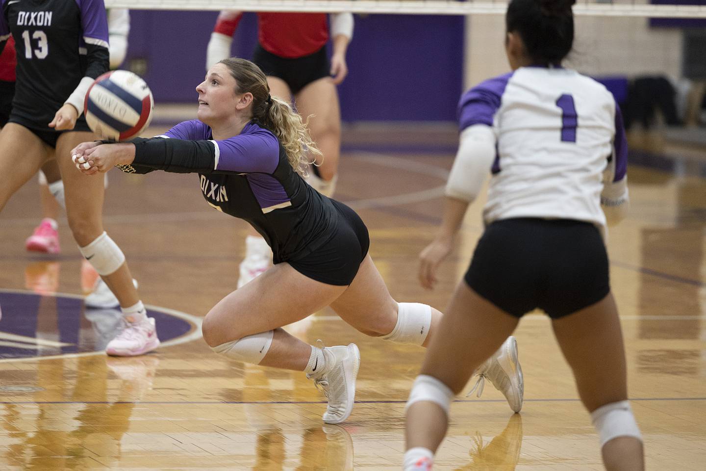 Dixon’s Presley Lappin makes a save gainst LaSalle-Peru Wednesday, Sept. 10, 2025.