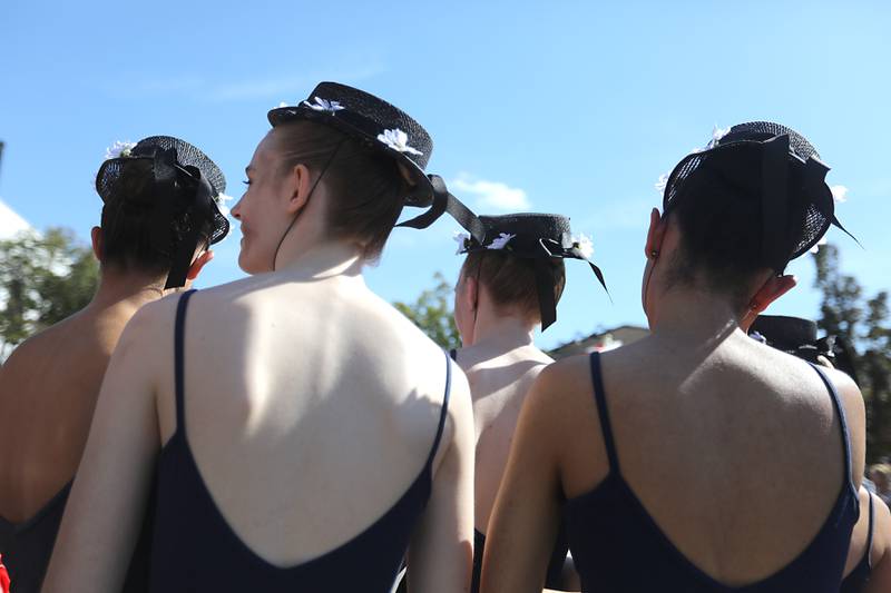 Dancers from Judith Svalander School of Ballet wait to perform during the Johnny Appleseed Festival on Saturday, Sept. 27, 2025, in downtown Crystal Lake. The festival featured live performances, food and family-friendly activities.