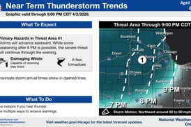 Cloud rotation reported in McHenry County; scattered power outages; flooding possible