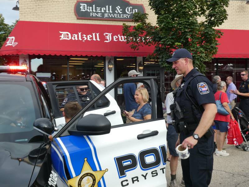 Crystal Lake's National Night Out event on Thursday, August 4, 2022, included food trucks, live music, first responder vehicles, and a dunk tank. The event is a great way to foster positive public outreach, said Illinois State Police Sgt. Aldo Schumann.