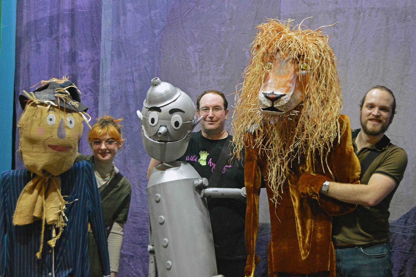 ioch through March 3. Photo courtesy of Iva Trocke.
  * For "Oz Three Friends:" Ki Kennedy (Scarecrow), Kevin Connerty (Tinman), and Chris Hagendorn (Lion) rehearse with their life-size puppet counterparts in "The Wizard of Oz," now playing through March 3 at PM&L Theatre in Antioch. Photo courtesy of Iva Trocke.
