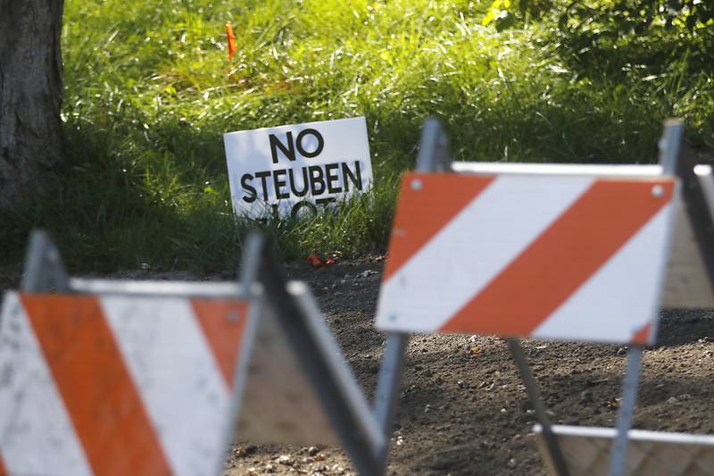 Residents in the 900 block of Steuben Road are unhappy with Nunda Township Highway Supt. Mike Lesperance for putting in a parking lot in their subdivision that giving people access to Moraine Hills State Park.