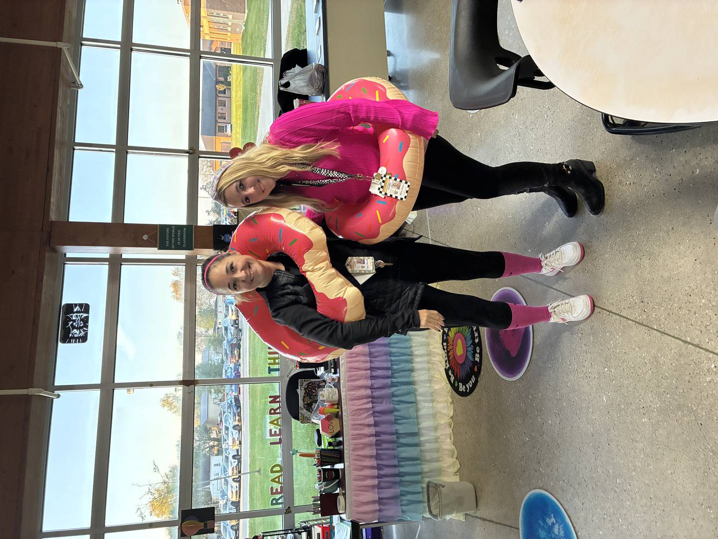 Gina Pens, a 2026 Shaw Local Everyday Hero (right) is seen with Angela Roudis (left), a sixth-to eighth-grade teacher in the Cross-Categorical program at Coal City Middle School, where Pens works as a paraprofessional.