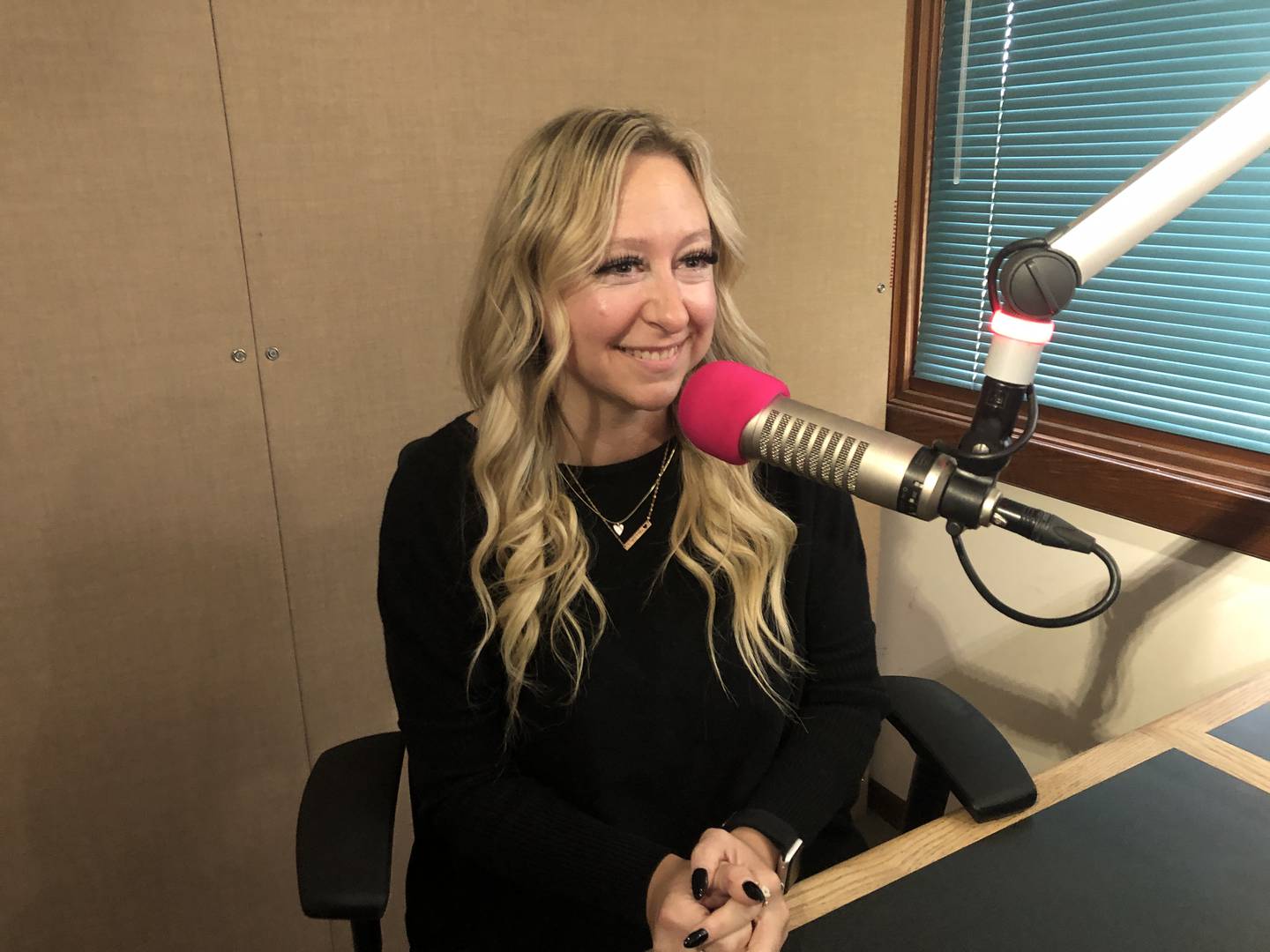 Tina Bree on Wednesday, Oct. 22, 2025, at the Star 101.5 studio. Bree has been on the air in the afternoons  but is set to rejoin her on-air partner, Joe Cicero, for the morning show beginning Nov. 3, 2025.