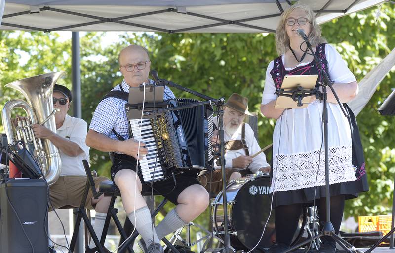 The Happy Wanderers provide oompah music Saturday during Ottawa’s Oktoberfest on the Jordan Block.