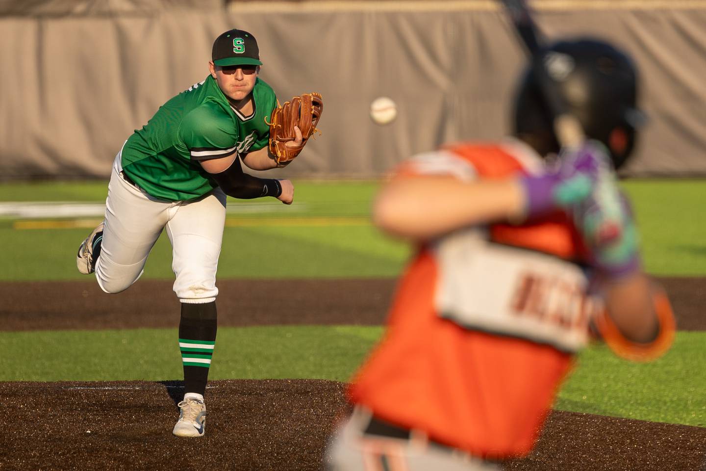 Landyn Ramsey (20) of Seneca pitches to batter on Friday, April 11, 2025 at Seneca High School in Seneca.