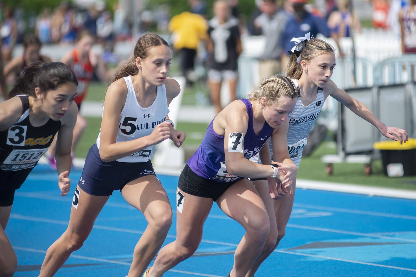 Dixon's Hannah Steinmeyer competes in the 2A 800 finals during the IHSA girls state championships, Saturday, May 21, 2022 in Charleston.