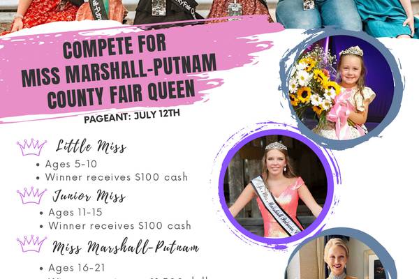 Marshall-Putnam Queen Pageant taking applications ahead of county fair