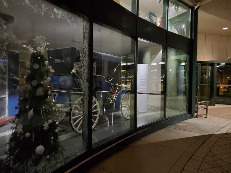 Downtown Joliet at night before the holidays is filled with a quiet, peaceful holiday spirit, if you know where to look.