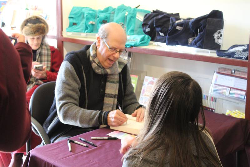Actor Stephen Tobolowsky signs copies of his books for fans Saturday, Feb. 1, 2025 at Read Between the Lynes bookstore in Woodstock.