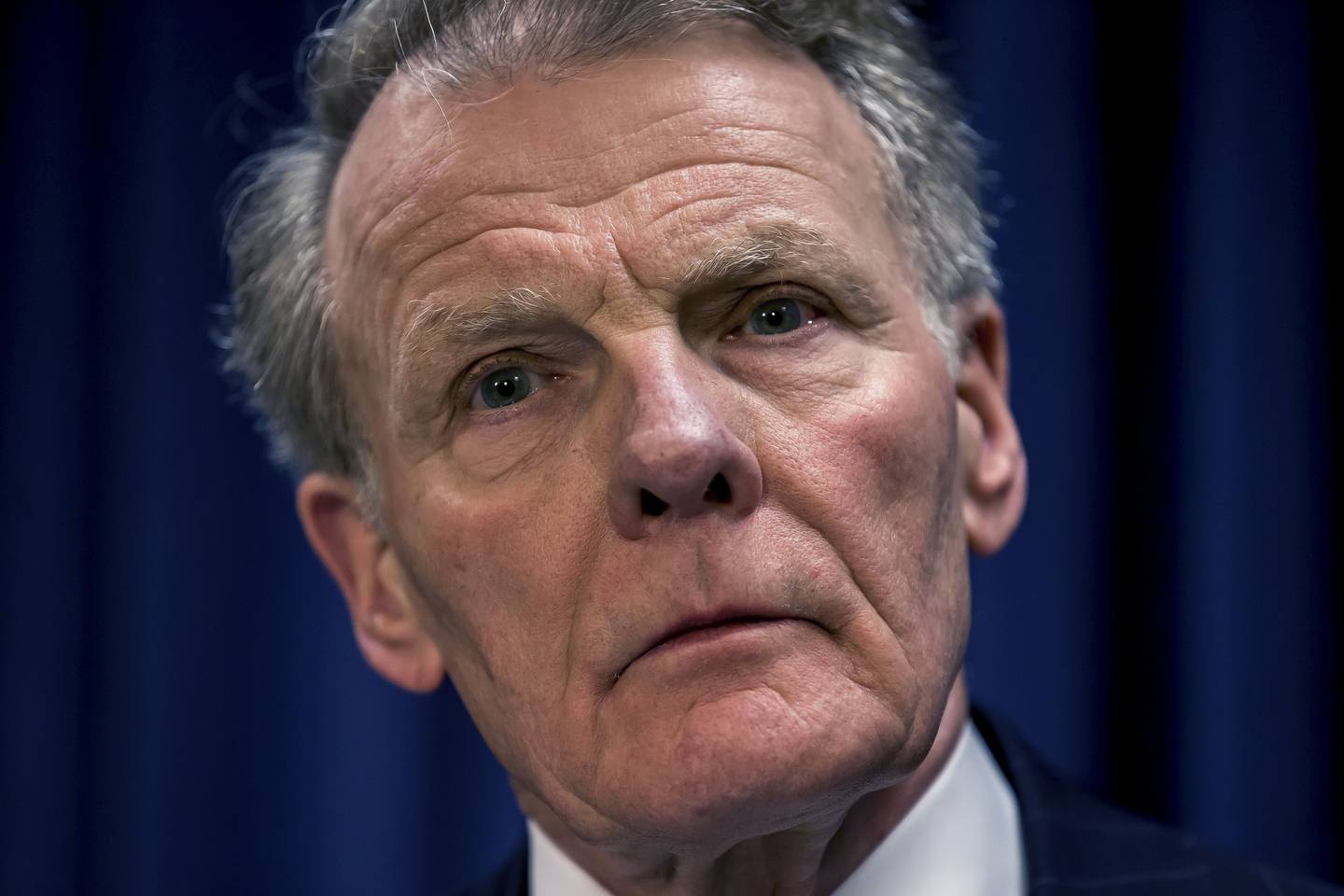 FILE - In this July 15, 2015 file photo, House Speaker Michael Madigan, D-Chicago, listens to during a news conference at the Illinois State Capitol, in Springfield, Ill. Three more Democrats withdrew support on Thursday, Nov. 19, 2020,from Speaker Michael Madigan's continued control of the Illinois House after his closest confidant and three others were indicted in a long-running bribery scheme involving utility giant ComEd. (Justin L. Fowler/The State Journal-Register via AP, File)