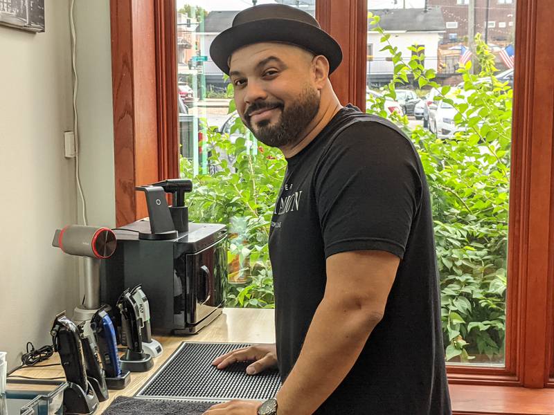Joey Martinez is the owner of The Barber Battalion, which is located at 123 W. Washington Street, Suite 106, in downtown Oswego. The business has a second location in downtown Yorkville.