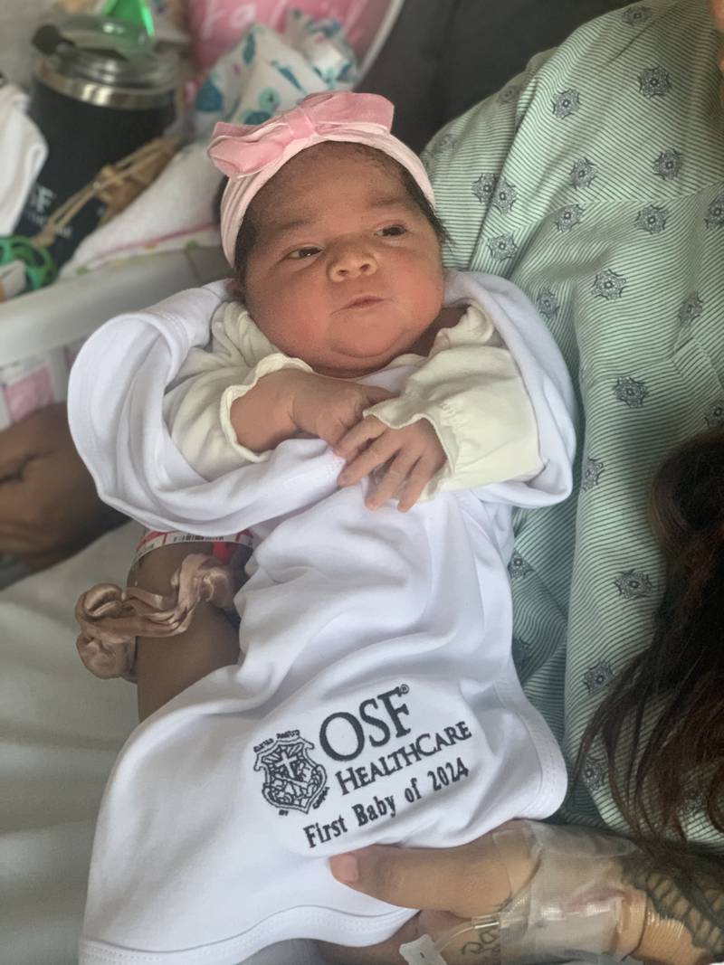 Layla S. Madrigal said hello to the world as La Salle County’s first baby of 2024.