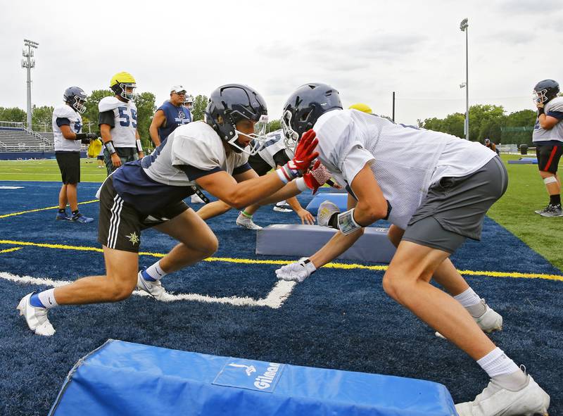 Photos Nazareth Academy football practice Shaw Local