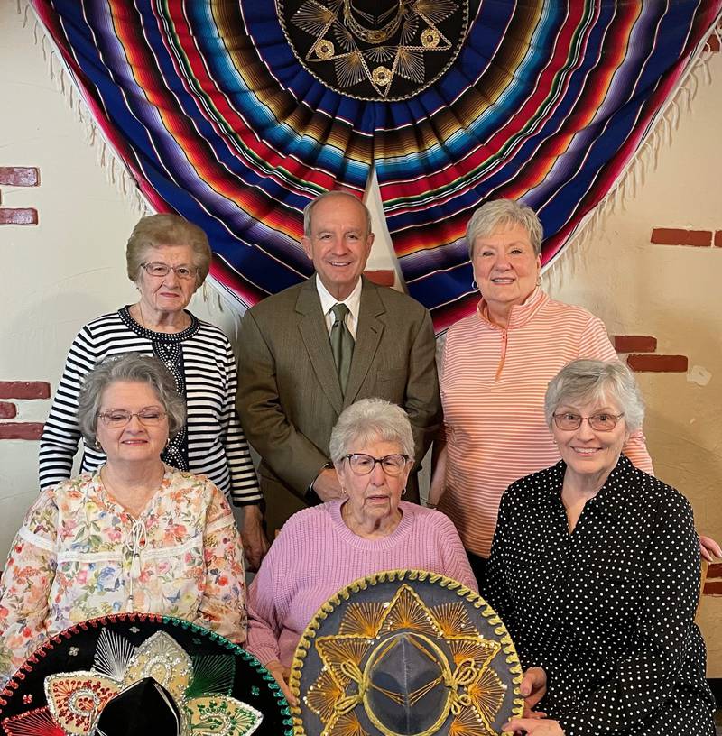 The Dickinson House in Oglesby will host it's annual "Post Cinco De Mayo" fundraiser Monday, May 12 at Mr. Salsa's Restaurant in Oglesby. Buffet serving is from 4:30-7 p.m. The menu includes fried chicken, beef enchiladas, refried beans, rice, mashed potatoes and gravy and salsa and tortilla chips. Carry outs are available. Tickets are $15 and can be purchased at City Hall or by calling Foundation members at (815) 883-9232, (815) 481-9561 or (815) 883-8945. Pictured are board members Lynn Parsons, Darlene Piecha and Fran Morrison. 

Standing are Darlene Brown, Gary Peterlin and Bev Sons. All funds raised are used to continue maintaining and upgrading the Dickinson House, an important and historical asset to the city of Oglesby.