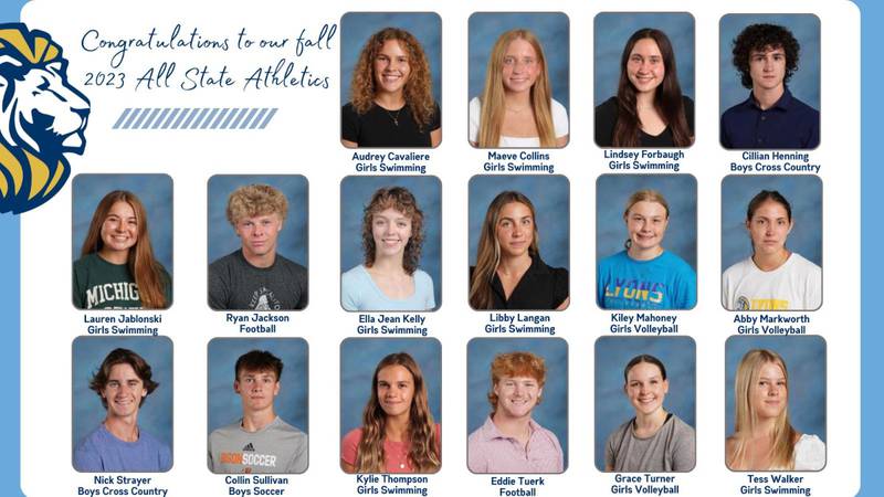 Sixteen Lyons Township High School students were named all-state athletes.