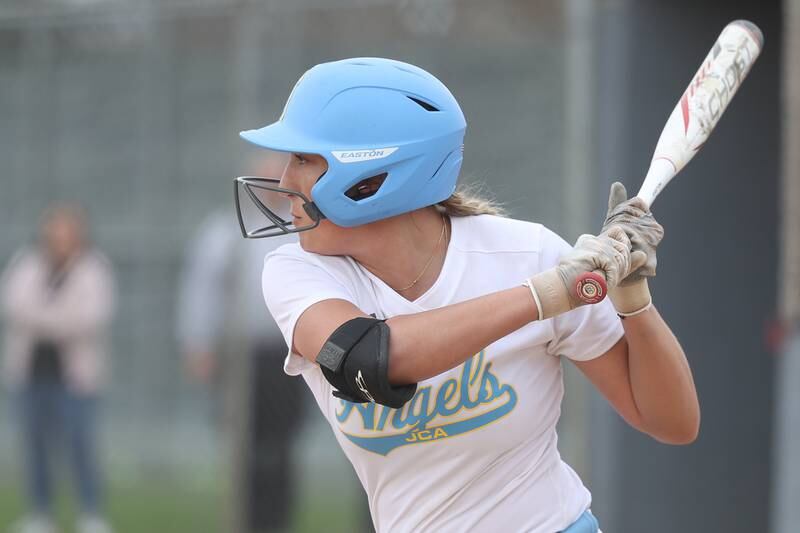 Joliet Catholic’s Sydney Walker against Plainfield South on Wednesday, April 10, 2024.