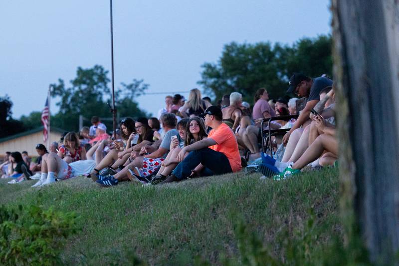 People attend the annual 4th of July firework show on Friday, July 4, 2025 at River Front Park in Hennepin.