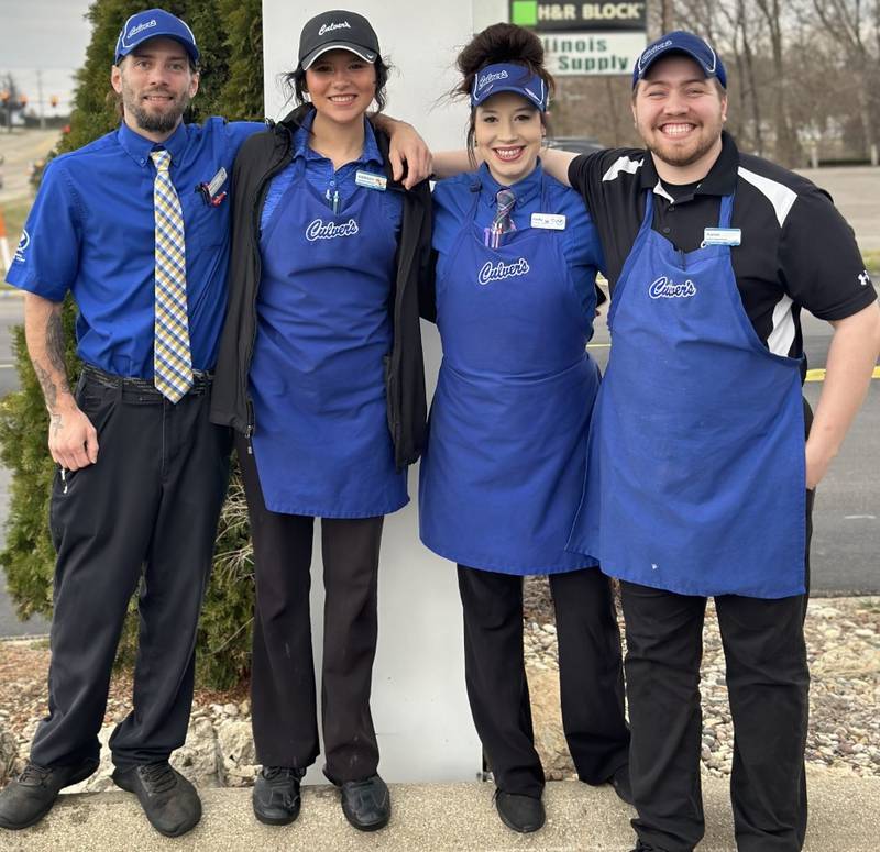 (Left to right); Culver's of Dixon NTT members Derion Halfacre, Addison Perales, Holly Blair, and Aaron Robertson.