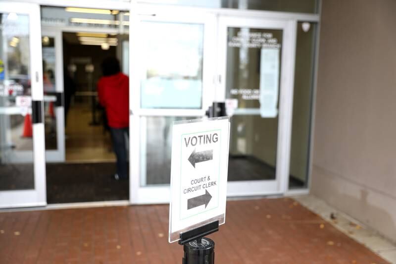 Voting at the Kane County Branch Court on Tuesday, Nov. 5, 2024 in St. Charles.