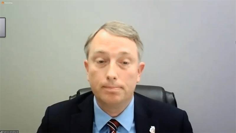 Rep. Patrick Windhorst, R-Metropolis, introduced a resolution to repeal the SAFE-T Act last week, one year after it passed the House. Windhorst is pictured here participating in a virtual news conference about the legislation Thursday