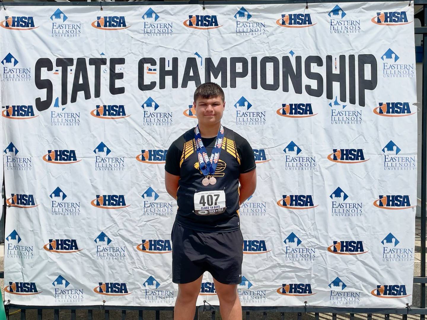 Putnam County junior Alex Rodriguez brought home two state medals from the IHSA Class 1A Boys Track & Field State Finals on Saturday in Charleston. He placed seventh in the discus and ninth in the shot put.