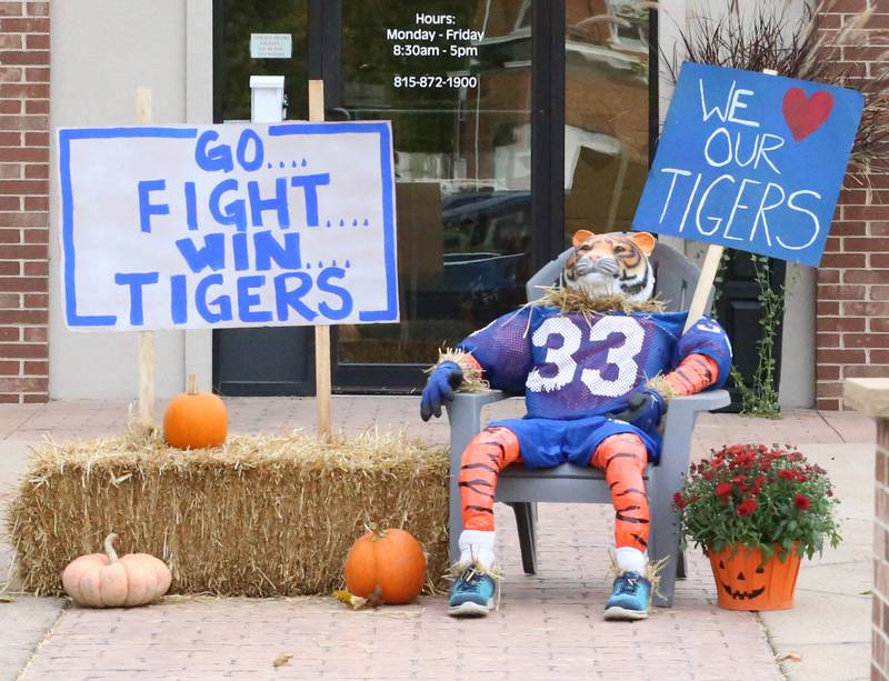 This scarecrow display at Community Lenders is for the Princeton Area Chamber of Commerce 10th annual Scarecrow Contest on Thursday, Oct. 6, 2022 in Princeton.