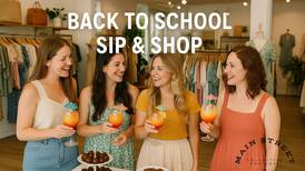 Back-to-School Ladies Day Out Sip & Shop party in downtown Plano 