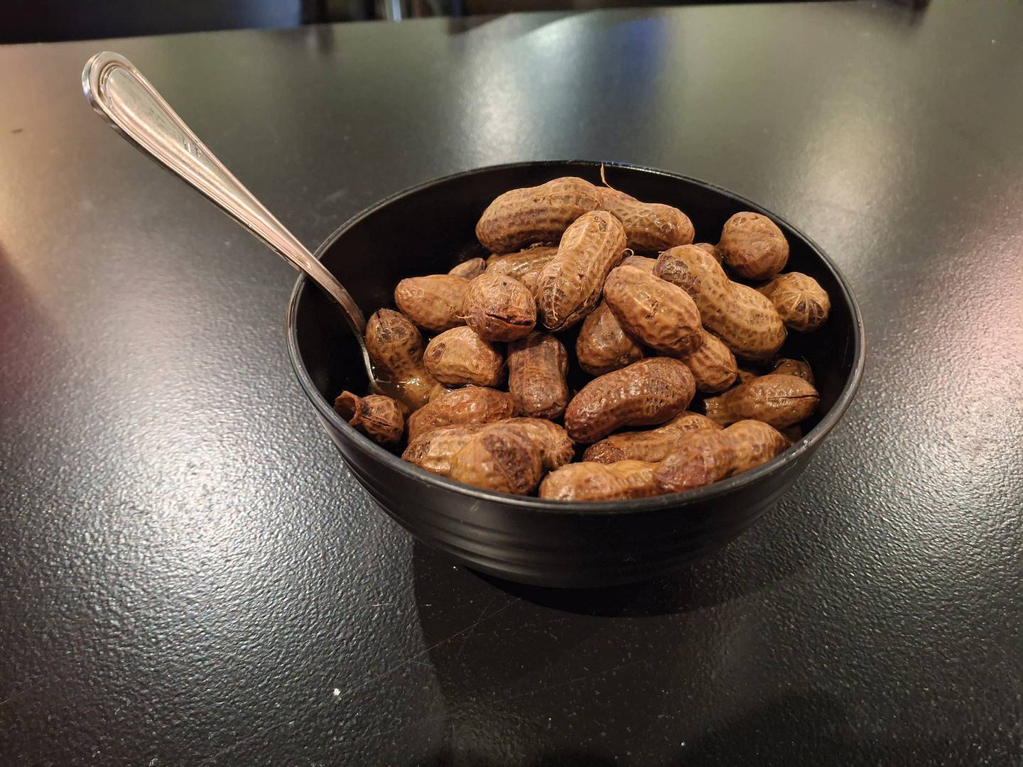 Boiled peanuts are one of the appetizers served at Reid's Southern Kitchen and Smokehouse in Peru.