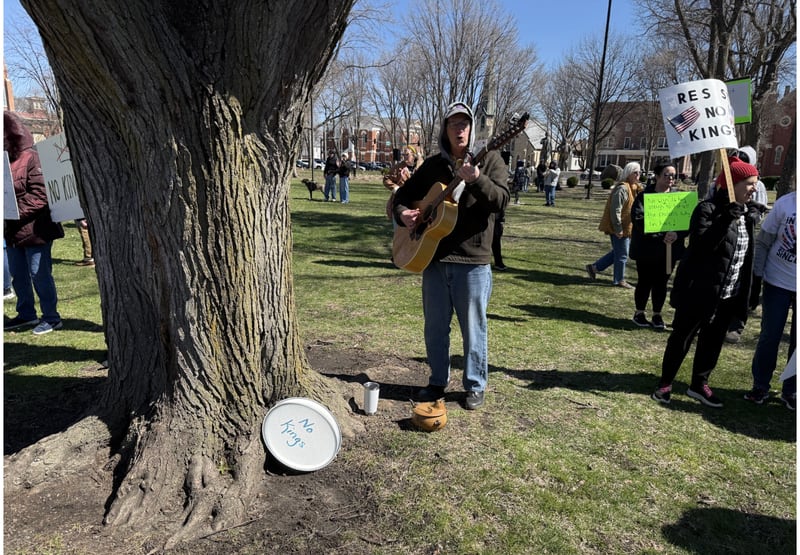 Citizens gather for the "No Kings Rally" on Saturday, March 28 in Ottawa.