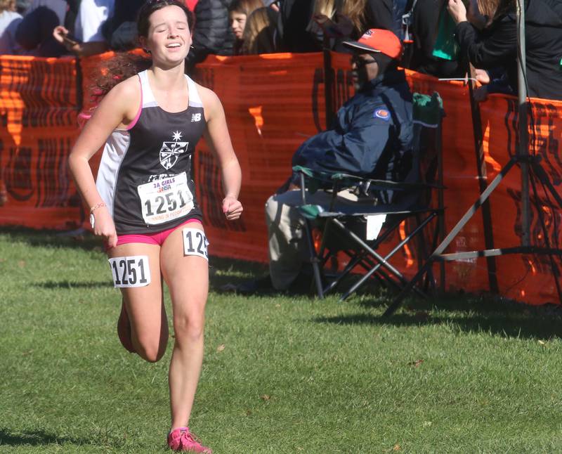 Fenwick's Romy Bergetz competes in the Class 2A State Cross Country race on Saturday, Nov. 4, 2023 at Detweiller Park in Peoria.