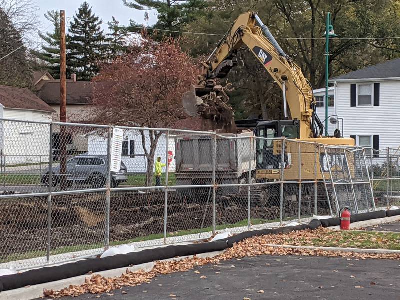 Two houses in downtown Oswego that the village recently purchased have been razed to make way for commercial development.