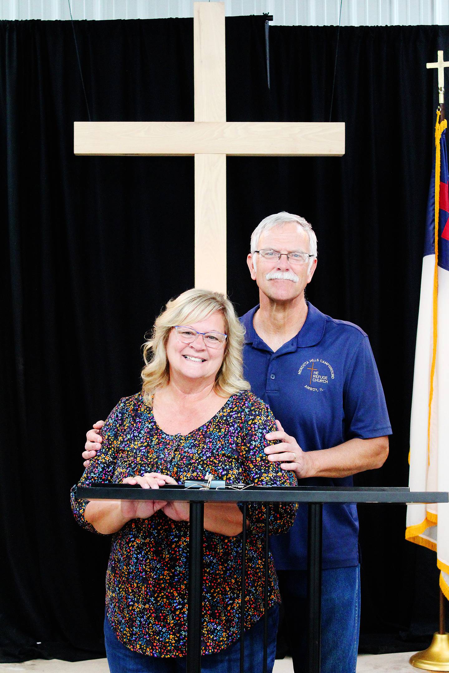 John and Glenda Kalebaugh of The Refuge Church, located at Mendota Hills Campground, provide religious services for campers and non-campers at 10 a.m. every Sunday. The church began in 2005 and John serves as its pastor.