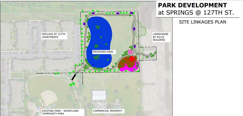 The Plainfield Township Park District said it received a $377,500 Open Space Lands Acquisition and Development grant for the development of Springs at 127th. Construction is targeted for 2024.