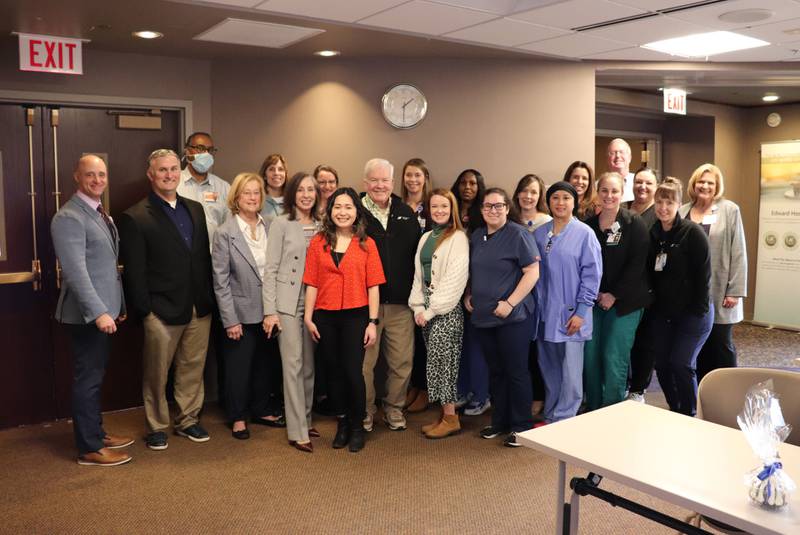 Pictured (L to R): Brett Skeen, Louis Sands, Dr. Daryl Wilson, Gail Niermeyer, Cara Bardak, Yvette Saba, Sandi Darnell, Kristine Anne Doligosa, Bill Mitchell, Brooke Soukup, Allison Smith, Kemara McKenzie, Alexis Trubitt, Shannon Jarot, Jennifer Ugalde, Nicole Erazo, Shelly Carncross, Dr. Jim Lengemann, Brittany Lewis, Saundra Sobczak and Trish Fairbanks