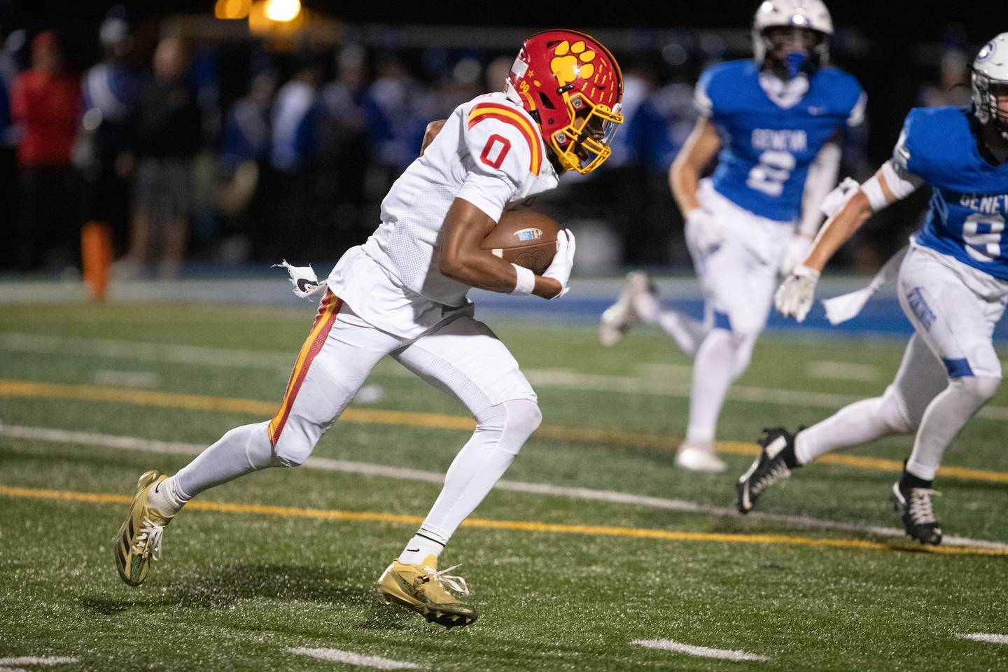 Batavia's Darin Ashiru runs the ball against Geneva on Friday, Oct. 3, 2025 in Geneva.