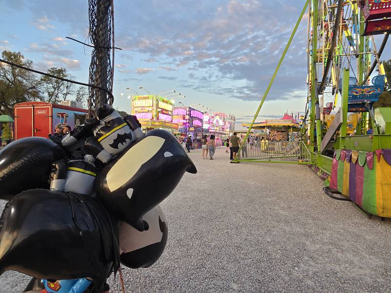 A view of the carnival midway Saturday, Sept. 21, 2024, at Seneca Days.