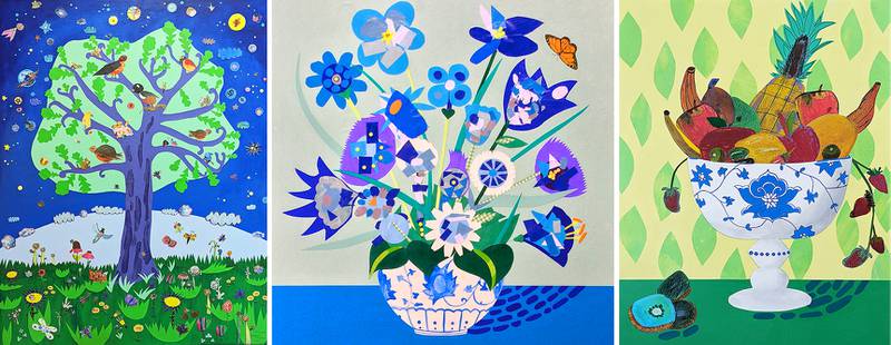 Artist Laura Lynne creates art and murals for local businesses and institutions with a collaborative nature.