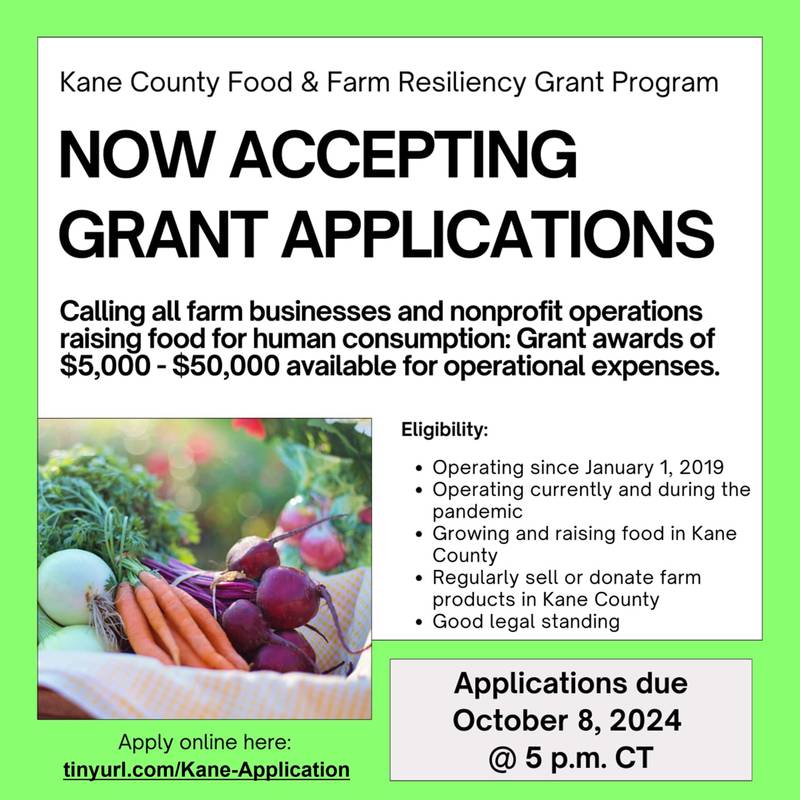 Kane County is offering $755,000  in American Rescue Plan Act funds to food-related businesses impacted by pandemic.
