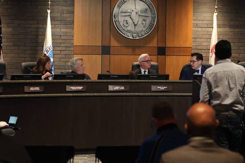 The Joliet Electoral Board holds a special meeting to hear the case of John Dillan against our city council candidates for April 1 election at Joliet City Hall on Tuesday, Dec. 3, 2024 in Joliet.